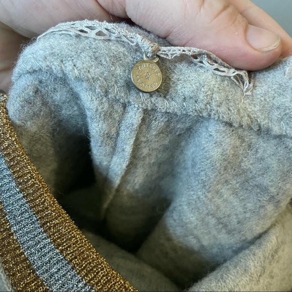 AnthropologieGray Knitted and Knotted Drop Waist Short Casual Dress size small - Picture 11 of 12